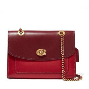 COACH Parker Colorblock Shoulder Bag (Red)